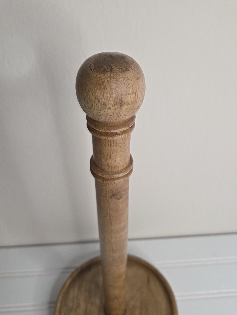 Magnolia Paper Towel Holder Brown Primitive Farmhouse Kitchen - Picture 2 of 6